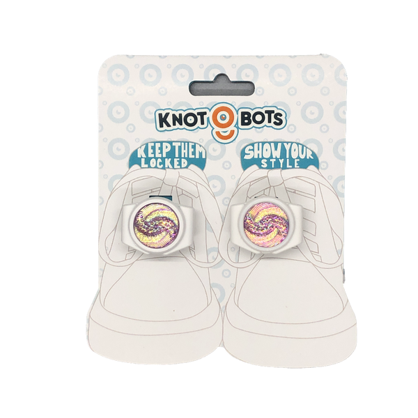 Knotbots | Lollipop Shoelace Lock Black / Rainbow