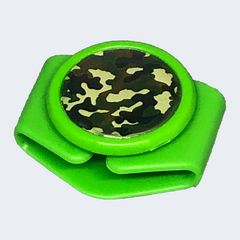 knotbots shoelace lock, green with green camo top