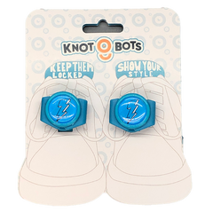 Hanger card for pair of knotbot shoelace locks