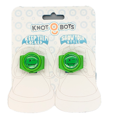 Hanger card for pair of knotbot shoelace locks